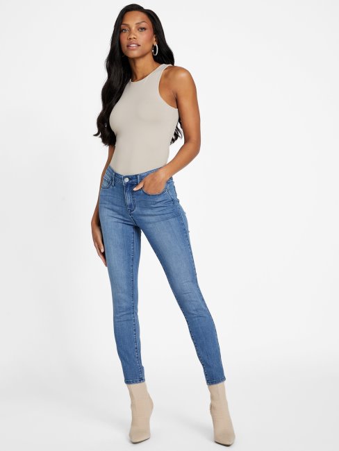 Jean Skinny Taille Mi-haute Guess Eco Brenda Délavé Moyen