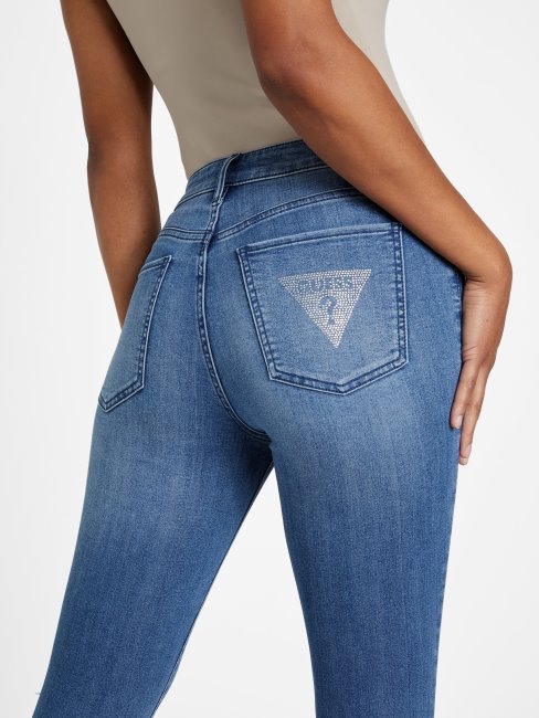 Jean Skinny Taille Mi-haute Guess Eco Brenda Délavé Moyen