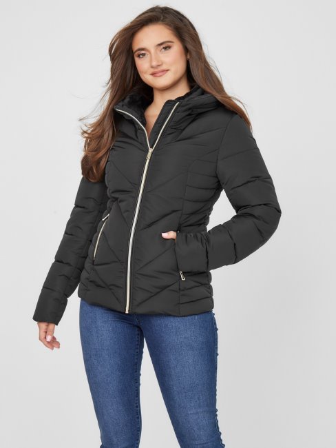 Doudoune Laila Noir Jet Guess