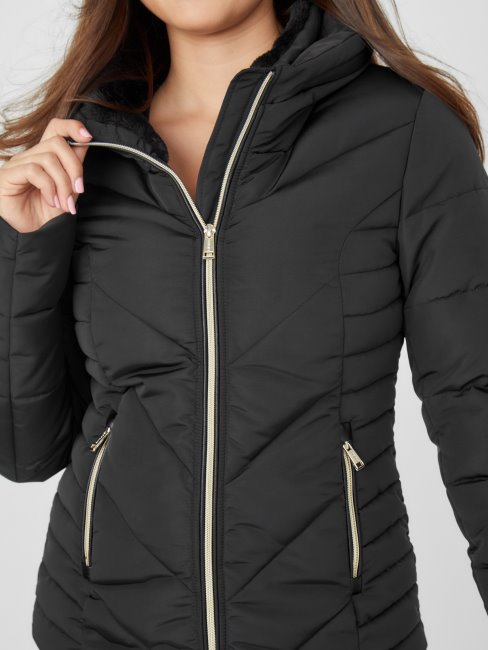 Doudoune Laila Noir Jet Guess