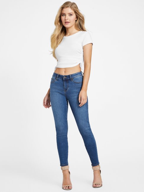 Jean Skinny Taille Mi-haute Jaden Sculpt Délavé Moyen Guess