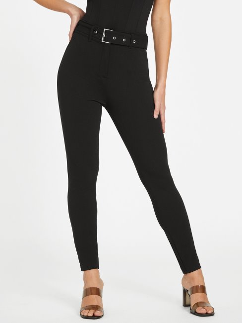 Pantalon Skinny Ceinturé Lalette Noir Jet Guess