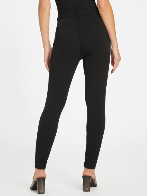 Pantalon Skinny Ceinturé Lalette Noir Jet Guess