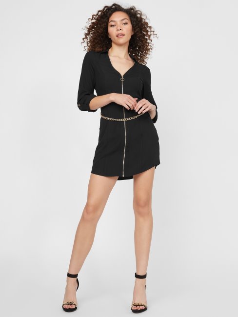 Abelina Challis Robe Chemise Guess Noir De Jais