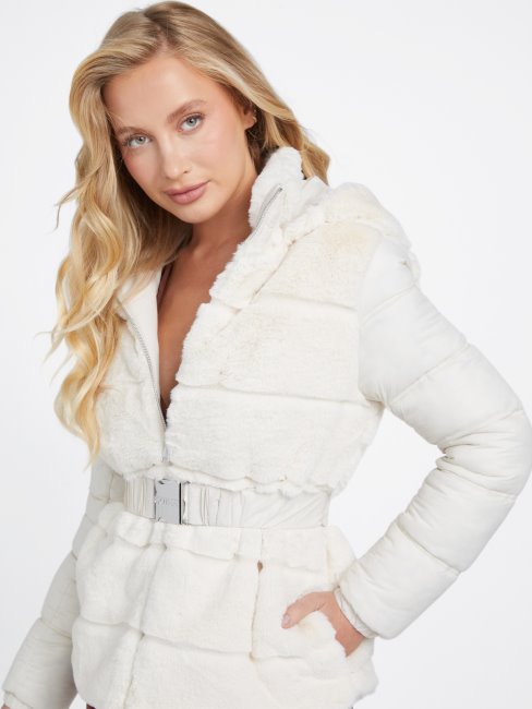 Veste En Fausse Fourrure Guess Vanille Blush Mailene
