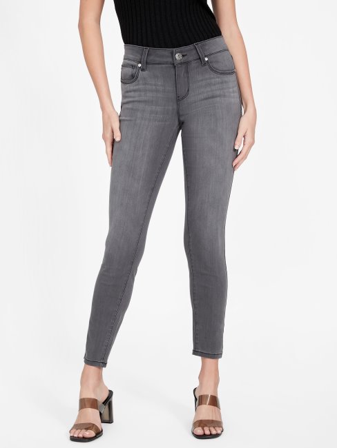 Jean Skinny Classique Taille Mi-haute Eco Sienna Délavé Gris Guess