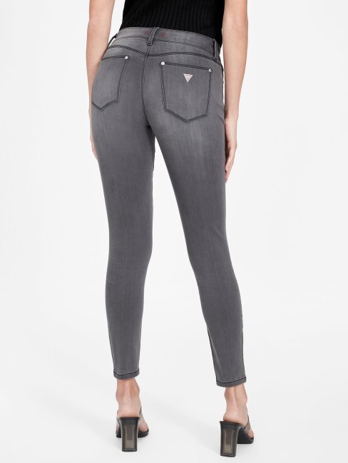 Jean Skinny Classique Taille Mi-haute Eco Sienna Délavé Gris Guess