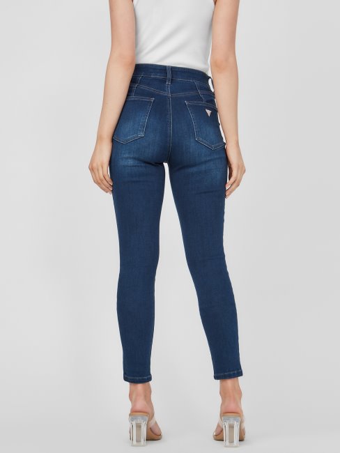 Guess - Tamara - Jean Skinny Taille Haute Délavé Foncé