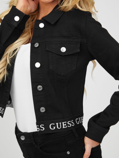 Veste En Jean Camil Délavé Noir Guess