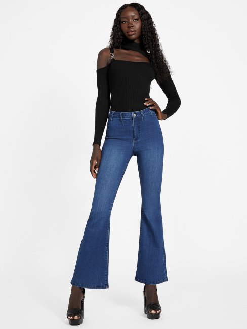 Top Découpé Edena Noir De Jais Deviner