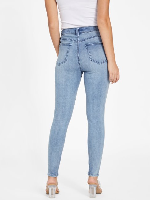 Pianna Jean Skinny à Bordure En Cristal Guess Délavé Clair