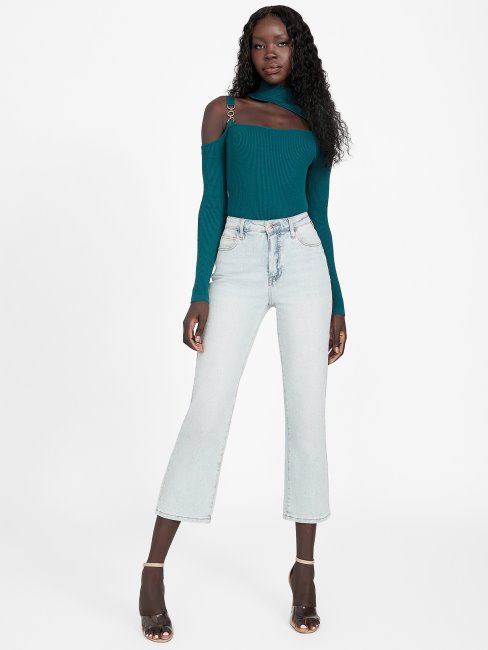 Top Découpé Edena Sarcelle Royale Deviner