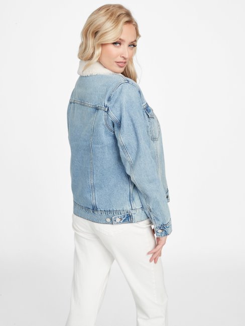Veste Camionneur En Jean Nohelly Délavé Clair Guess