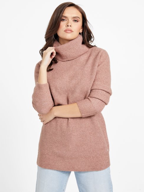 Guess Pull Long Au Gingembre Châtaigne Rôtie