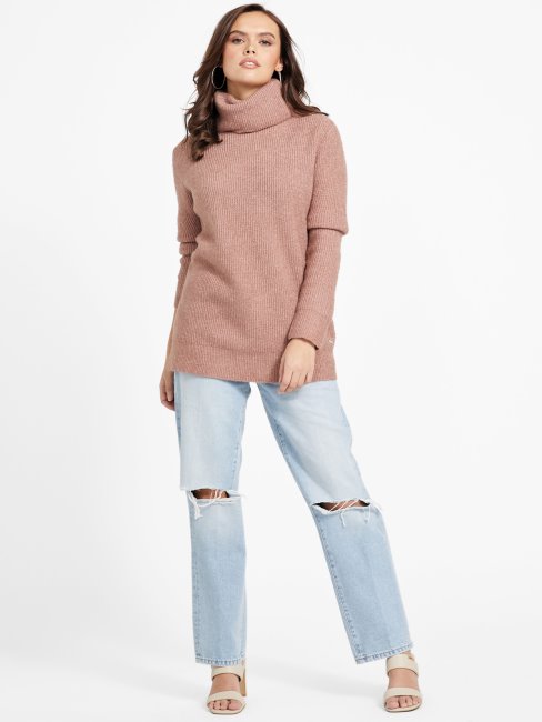 Guess Pull Long Au Gingembre Châtaigne Rôtie