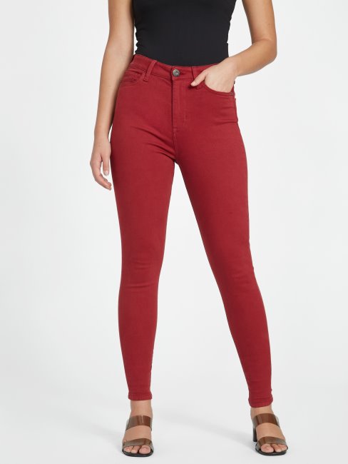 Beet Juice Rouge Guess Simmone Jean Skinny Taille Super Haute