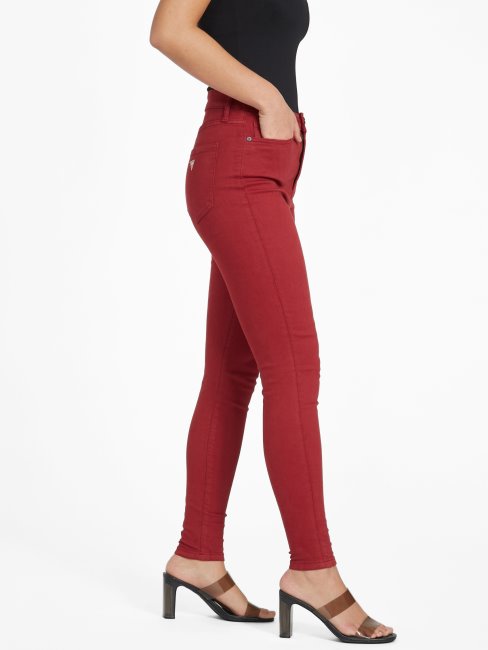 Beet Juice Rouge Guess Simmone Jean Skinny Taille Super Haute