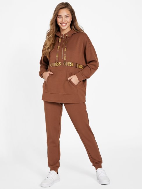 Tronc Barker Bande Logo Tunique Sweat à Capuche Guess