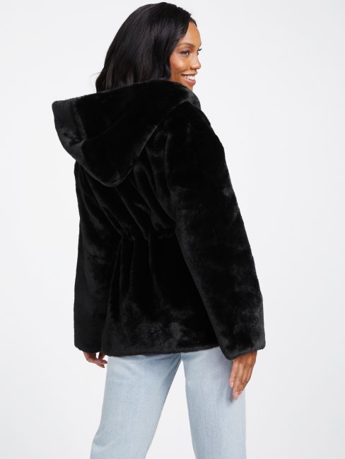 Guess Veste Réversible Fatima Noir De Jais