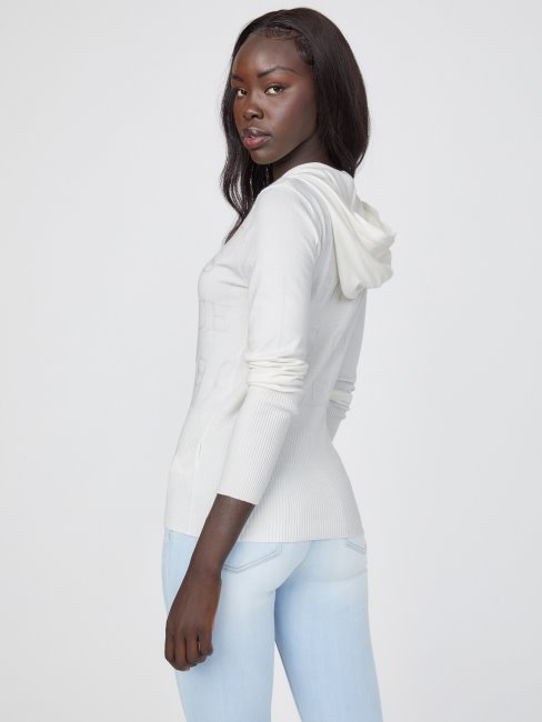 Pull Zippé Logo Kitchell Blanc/scuffy Guess