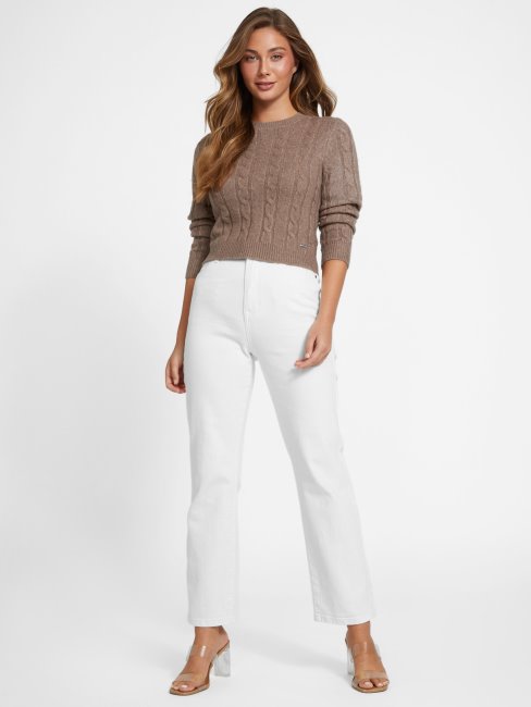 Pull En Laine Mélangée Rahima Vison Doux Guess