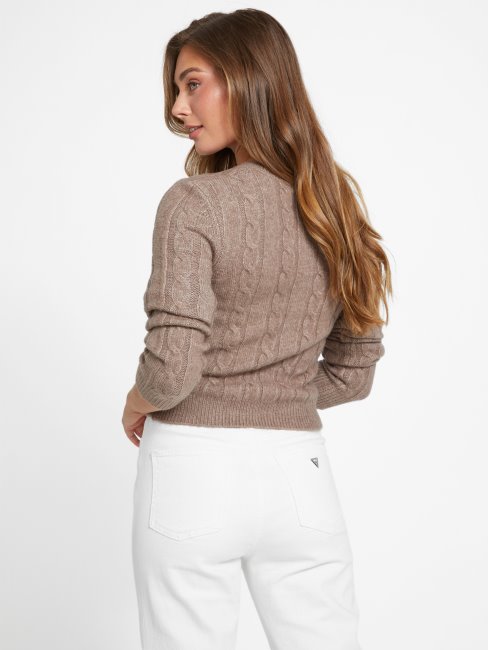 Pull En Laine Mélangée Rahima Vison Doux Guess