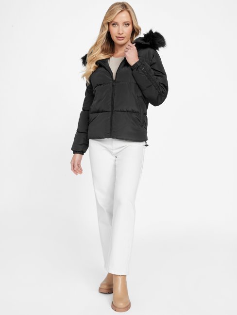 Doudoune Guess Eco Lara Noir De Jais