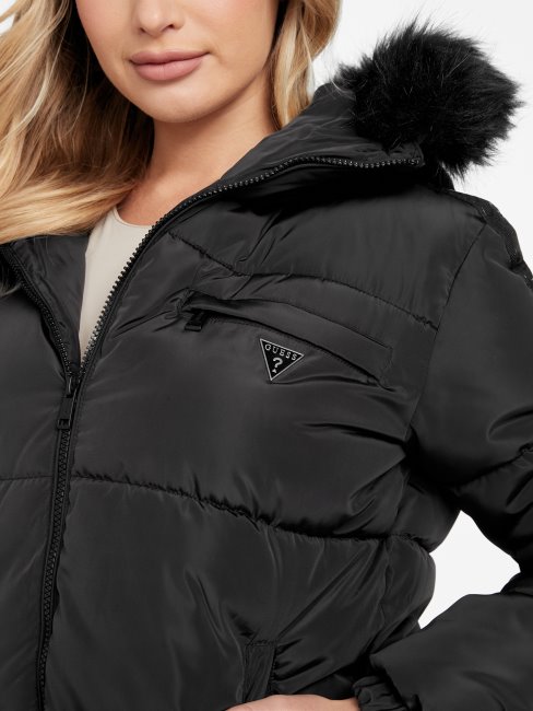 Doudoune Guess Eco Lara Noir De Jais