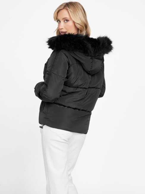 Doudoune Guess Eco Lara Noir De Jais