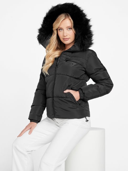 Doudoune Guess Eco Lara Noir De Jais