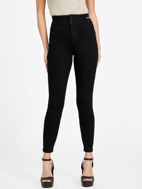 Guess Regina Chaîne Jean Skinny Noir