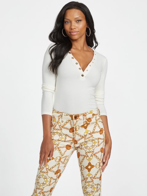 Guess Eco Delia Top Colombe Blanc