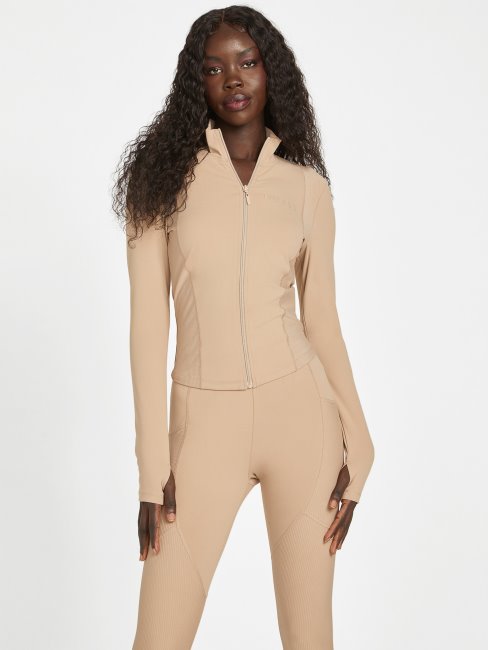 Veste Zippée Velours Taupe Ikram Guess