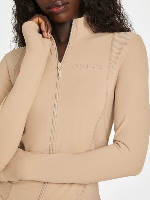 Veste Zippée Velours Taupe Ikram Guess