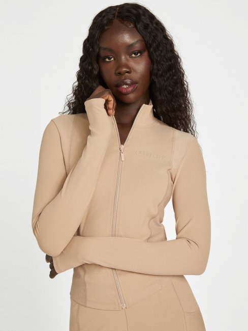 Veste Zippée Velours Taupe Ikram Guess