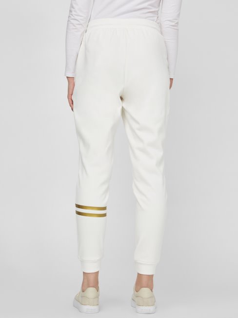 Guess Pantalon De Jogging à Logo Pilar Blanc Albâtre