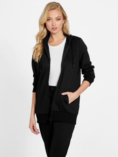 Veste Longue Guess Eider Noir De Jais