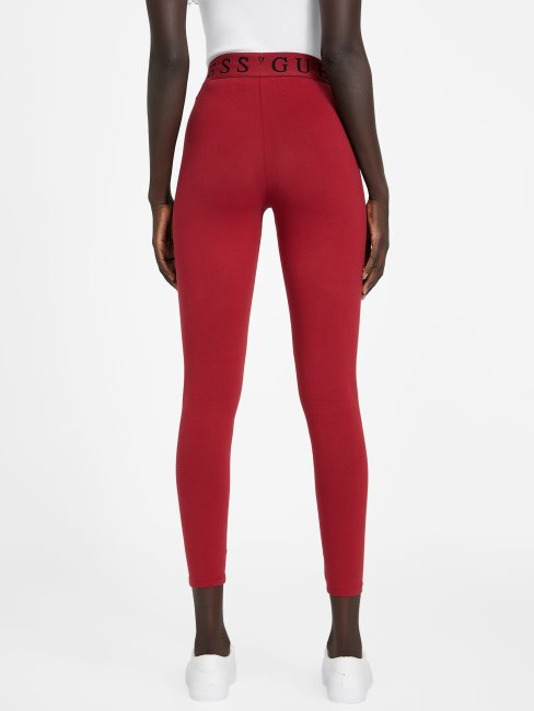 Jus De Betterave Legging Rouge Mailley Logo Guess