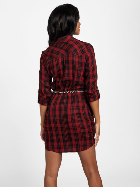 Guess Holiday Bliss - Robe-chemise Tissée Abelina à Carreaux