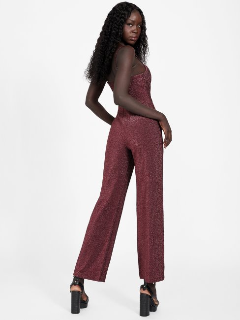 Kacy Combinaison Col Bénitier Lurex Guess Mystic Wine