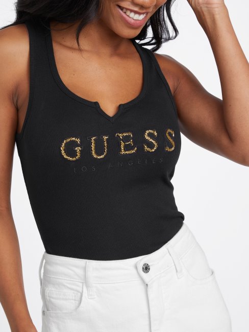 Débardeur Guess Logo Sebas Noir De Jais