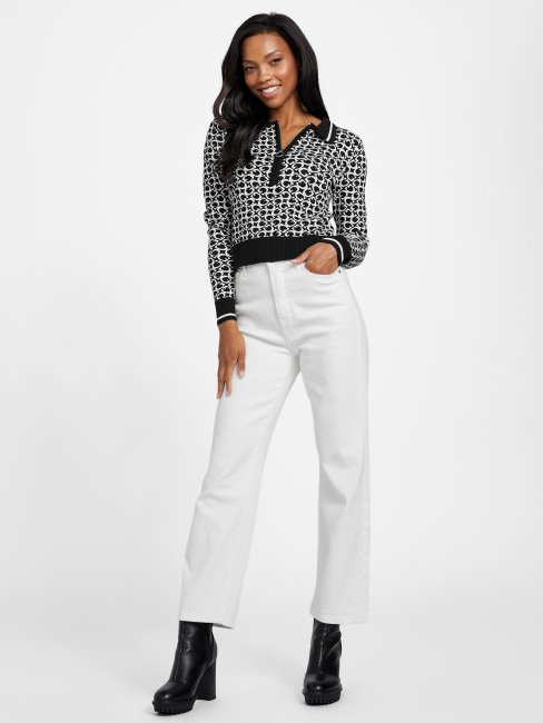 Pull Guess Noir De Jais Avec Logo Multi Eco Lohan