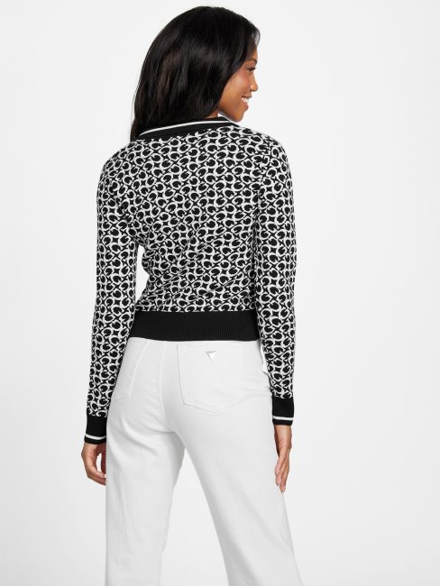 Pull Guess Noir De Jais Avec Logo Multi Eco Lohan