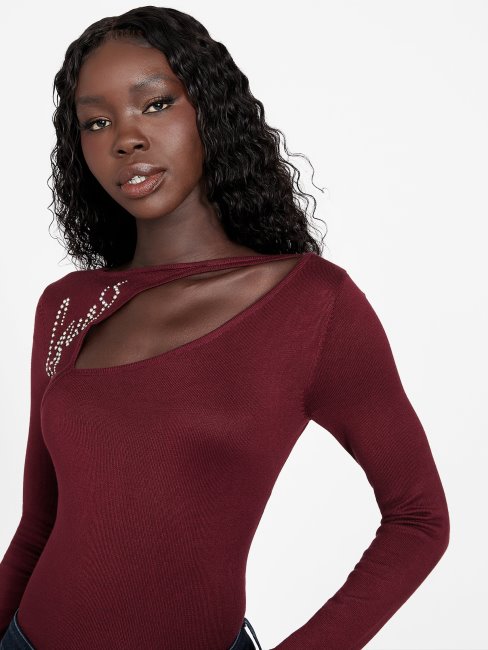Nina Pull à Logo Découpé Guess Mystic Wine