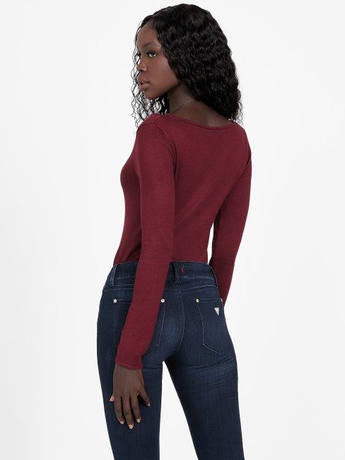 Nina Pull à Logo Découpé Guess Mystic Wine