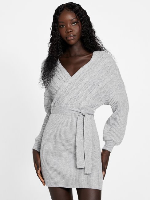 Robe De Chambre Guess Pull Morant Gris Clair Chiné