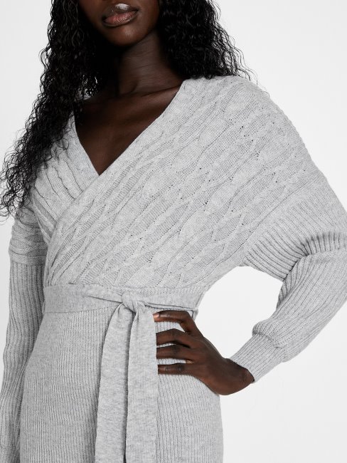 Robe De Chambre Guess Pull Morant Gris Clair Chiné