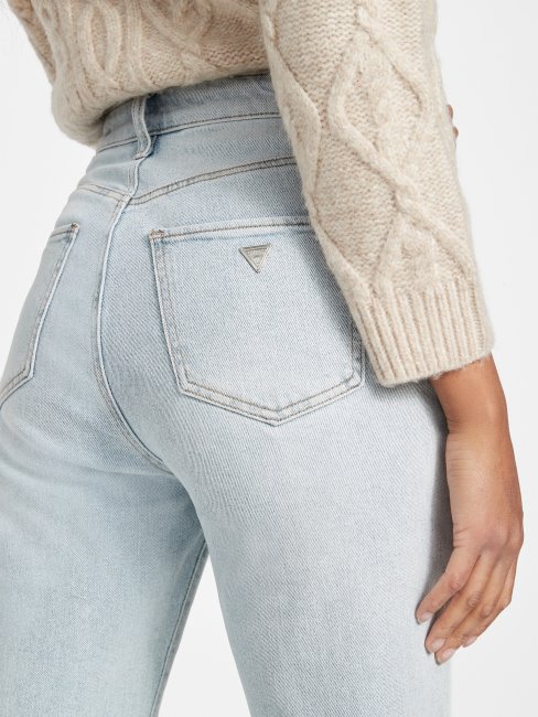 Jean Droit Taille Ultra Haute Eco Jolene Délavé Clair Guess