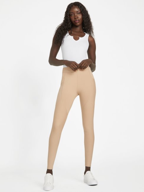 Legging Guess Ikram Actif Velours Taupe