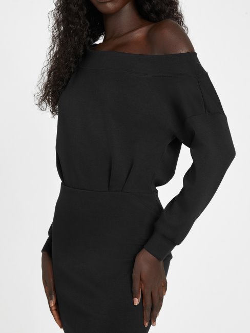 Marti Robe à épaules Dénudées Noir De Jais Guess